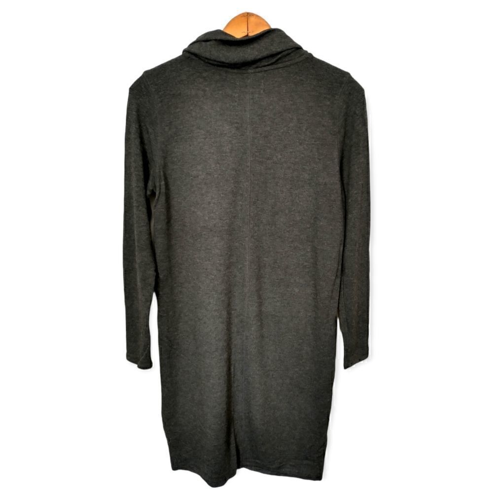 Lou & Grey Cozy Knit Shift Dress S Lounge Relaxed Minimalist Quiet Luxury Gray - Picture 10 of 16